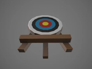 stylized archery target 3D Model