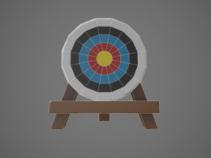 stylized archery target Model 3D