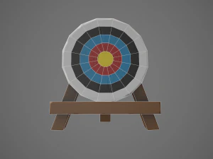 stylized archery target 3D Model