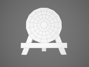stylized archery target Model 3D