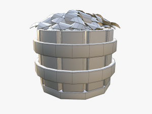cartoon flowerpot 3D 模型