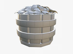 cartoon flowerpot 3D Model