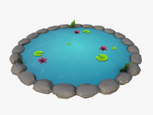 cartoon pond 3D Model