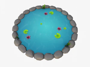 cartoon pond 3D Model