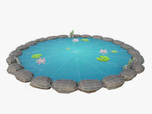 cartoon pond 3D Model