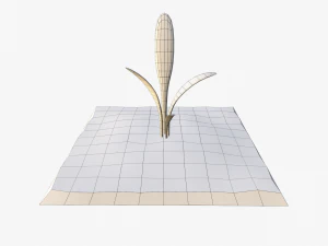 cartoon vegetable plot 3D Model