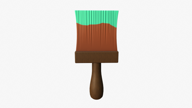 cartoon paintbrush 3D मॉडल .c4d .max .obj .3ds .fbx .stl .blend 