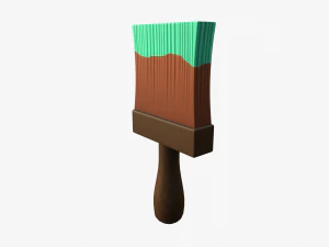 cartoon paintbrush 3D Model