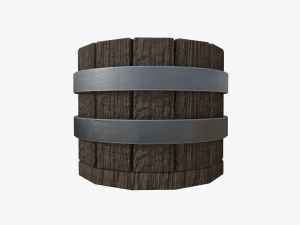 wooden basket with cherry 3D मॉडल