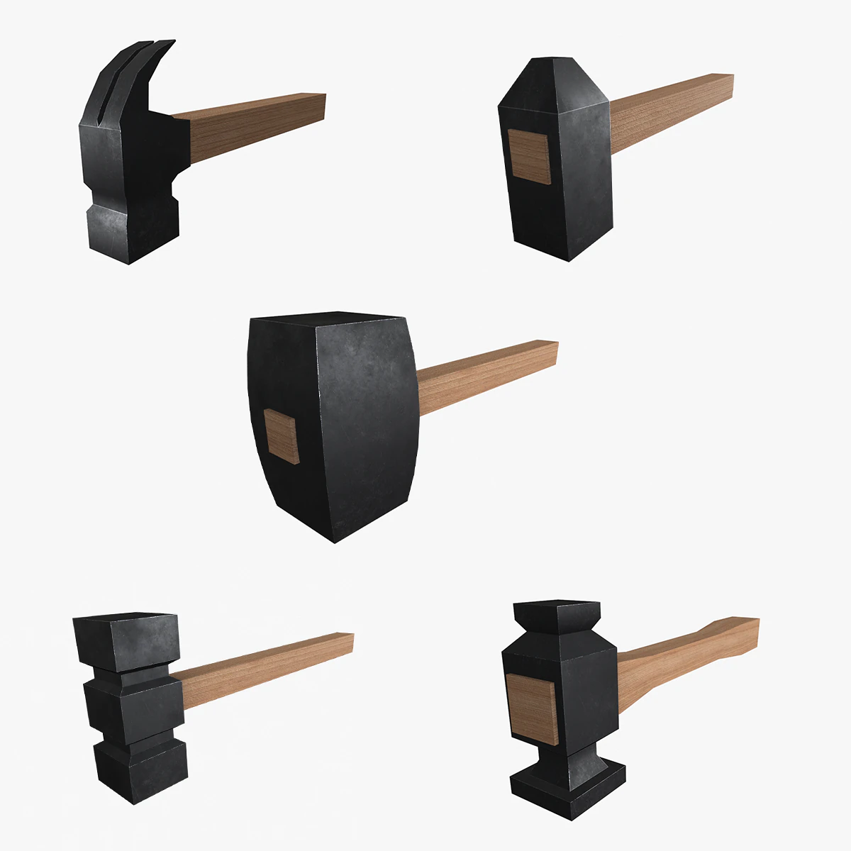hammer pack 3D Model .c4d .max .obj .3ds .fbx .stl .blend 