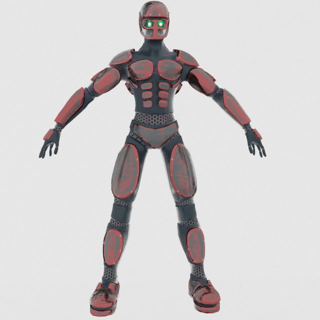cyborg 3D Modell .c4d .max .obj .3ds .fbx .stl .blend