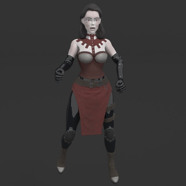 vampirgirl 3D 模型 .c4d .max .obj .3ds .fbx .stl .blend