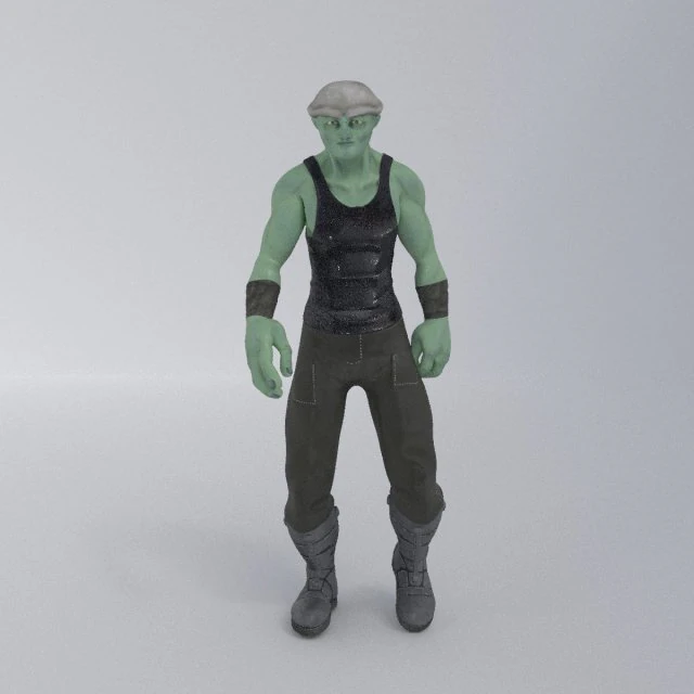 alieno2 Modello 3D .c4d .max .obj .3ds .fbx .stl .blend 