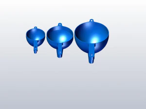 3d printed plastic funnel with handle 3D Print Model