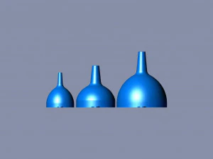 3d printed plastic funnel with handle 3D Print Model