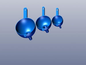 3d printed plastic funnel with handle Modello di stampa 3D