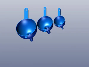 3d printed plastic funnel with handle 3D Print Model
