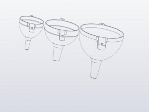 3d printed plastic funnel with handle Modello di stampa 3D