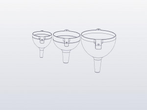 3d printed plastic funnel with handle Modello di stampa 3D