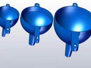 3d printed plastic funnel with handle 3D Print Model