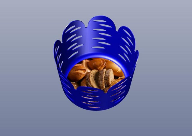 3d bread basket Model do druku 3D .c4d .max .obj .3ds .fbx .stl .blend 