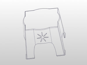 3d plastic stool Model do druku 3D