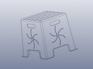 3d plastic stool 3D प्रिंट मॉडल
