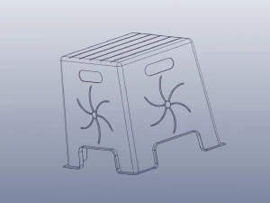 3d plastic stool 3D Print Model