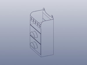 kitchen wall rack shelf 3D Принт Модель