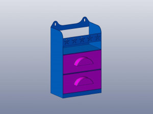 kitchen wall rack shelf 3D Принт Модель