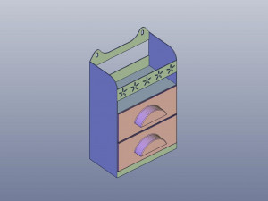 kitchen wall rack shelf 3D Принт Модель