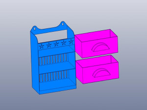 kitchen wall rack shelf 3D Принт Модель