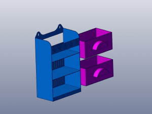 kitchen wall rack shelf 3D Принт Модель