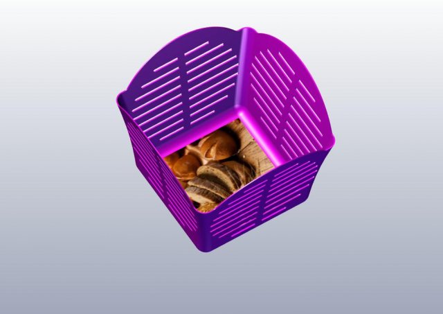 3d plastic bread basket 3D प्रिंट मॉडल .c4d .max .obj .3ds .fbx .stl .blend 