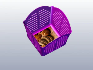 cesta de p&atilde;o de pl&aacute;stico 3d Modelo de Impressão 3D