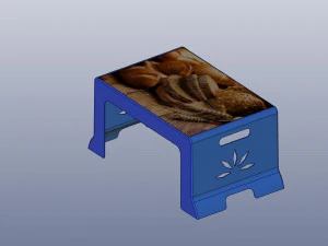 3d rectangle plastic table 3D Print Model