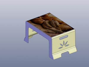 3d rectangle plastic table 3D Print Model