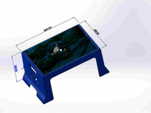 3d rectangle plastic table 3D Print Model