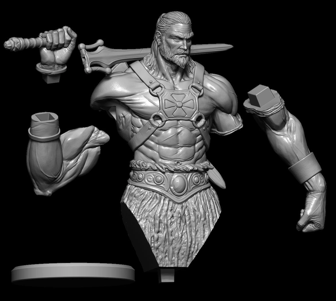 old he-man 3D Model .c4d .max .obj .3ds .fbx .stl .blend 