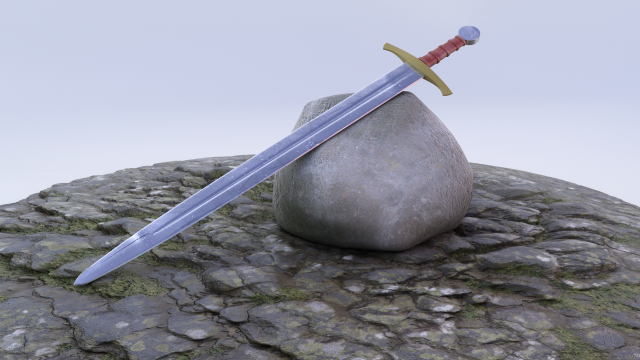 viking sword 3D Модель .c4d .max .obj .3ds .fbx .stl .blend 