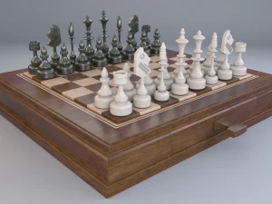체스 세트 3D 모델