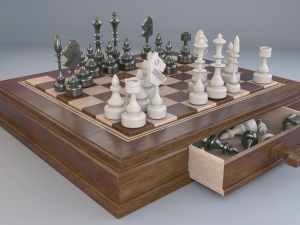 chess set Modelo 3D