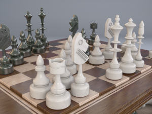 chess set Modelo 3D