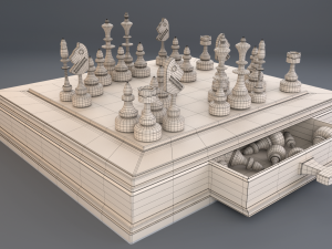 chess set Modelo 3D