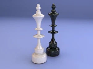 체스 조각 - 왕 3D 모델