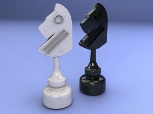 체스 조각 - 기사 3D 모델