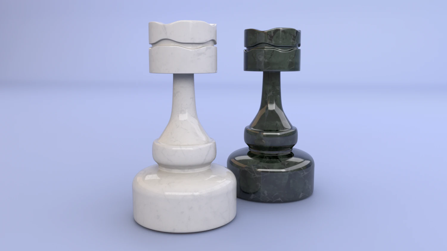 chess piece - rook 3D Model .c4d .max .obj .3ds .fbx .stl .blend