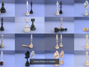 chess pieces 3D 模型