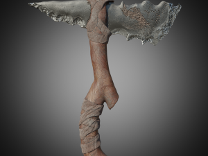 low-poly stone axe Modello 3D