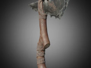 low-poly stone axe 3D Model